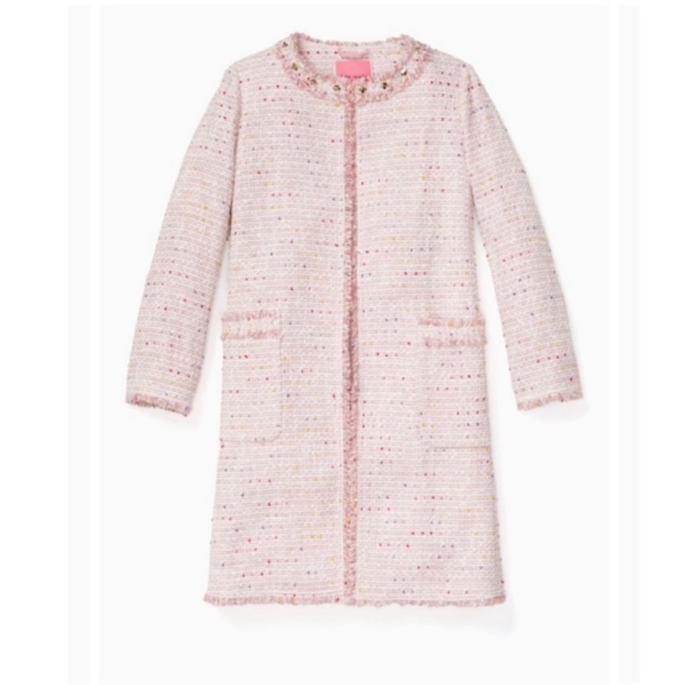 NWT Kate Spade Pink Tweed Jacket